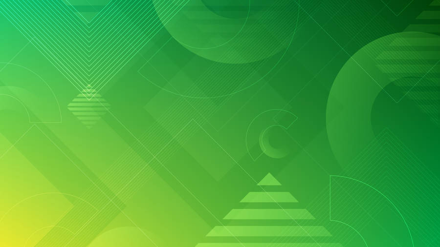 Abstract Green Shapes Wallpaper