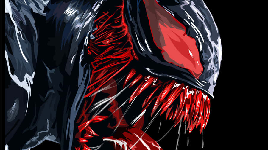 Abstract Illustration Of Anti-hero Venom From Marvel Universe Wallpaper