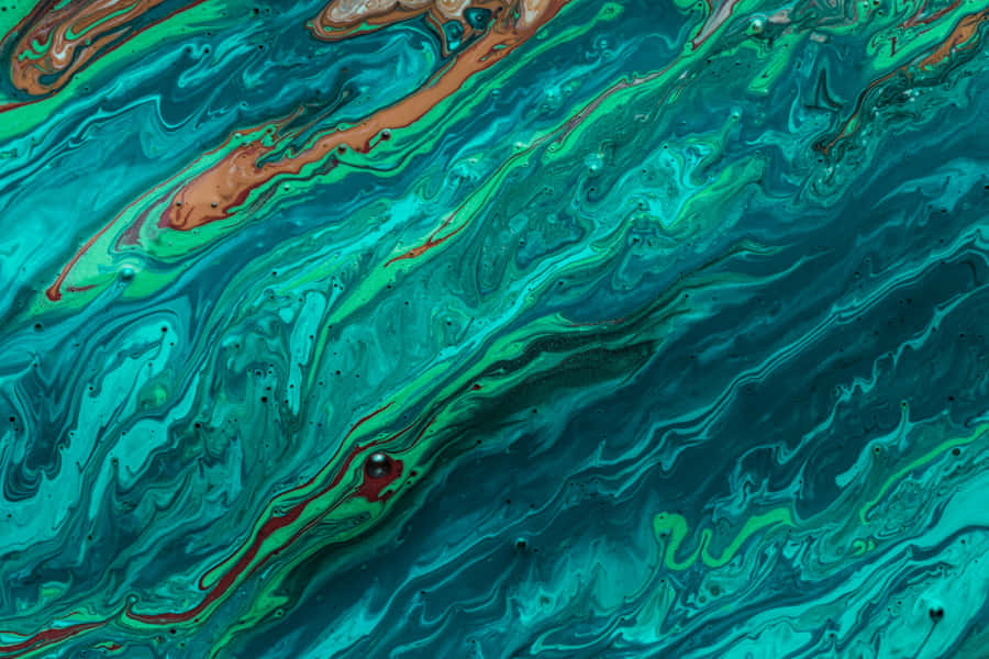 Abstract Jade Swirl Pattern Wallpaper