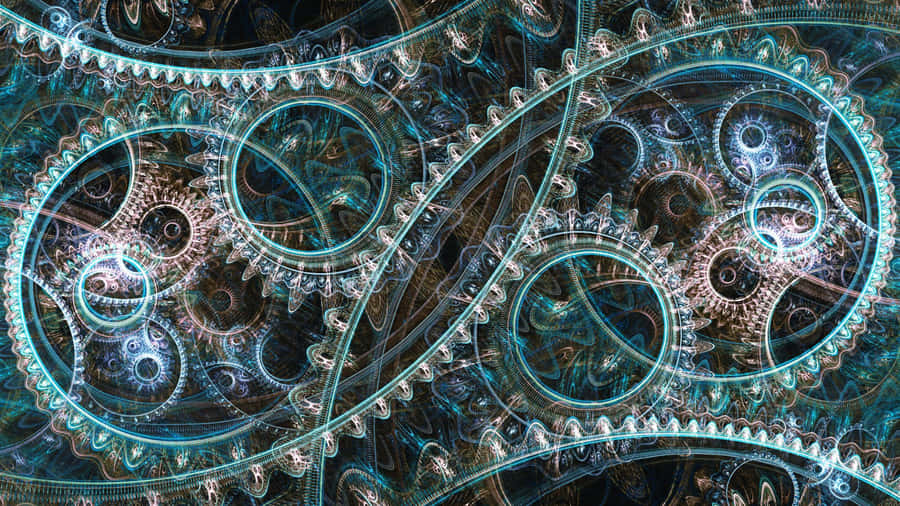 Abstract Mechanical Fractal Art Wallpaper