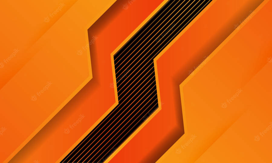 Abstract Orange And Black Striped Background Wallpaper
