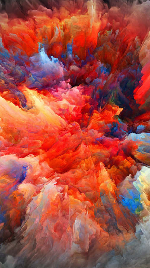 Abstract Painting Of Colorful Paint Wallpaper