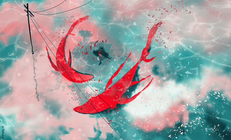 Abstract Red Snapper Art Wallpaper