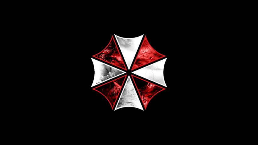 Abstract Redand White Umbrella Design Wallpaper