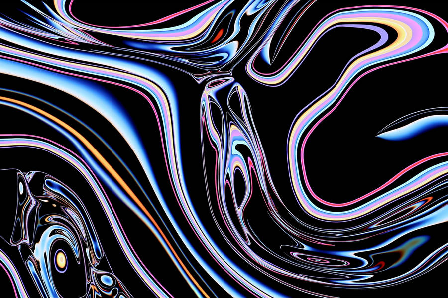 Abstract Swirling Lines Macos Wallpaper
