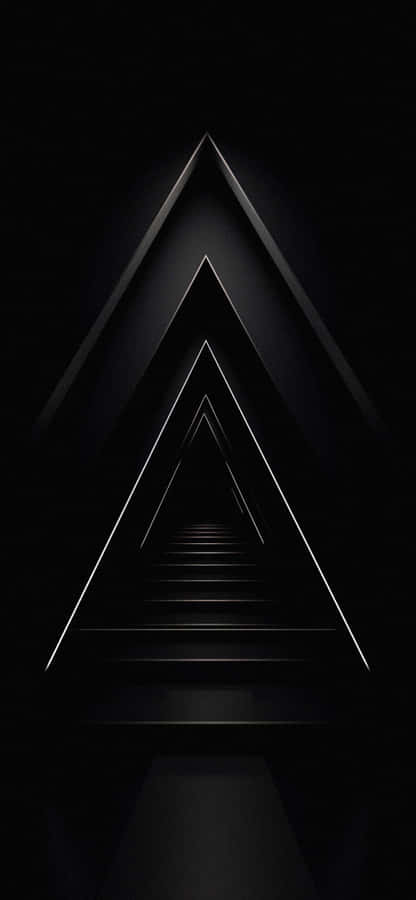 Abstract Triangular Black Grey Gradient Wallpaper