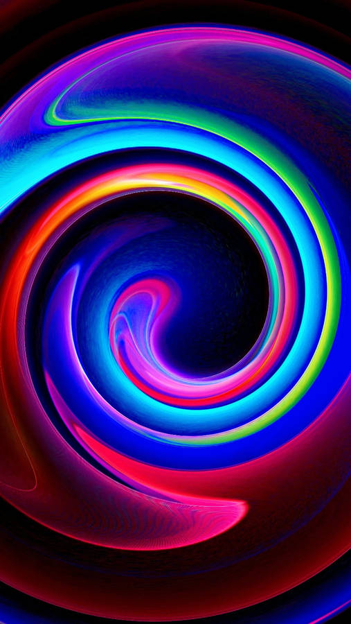 Abstract Vortex Neon Aesthetic Iphone Wallpaper