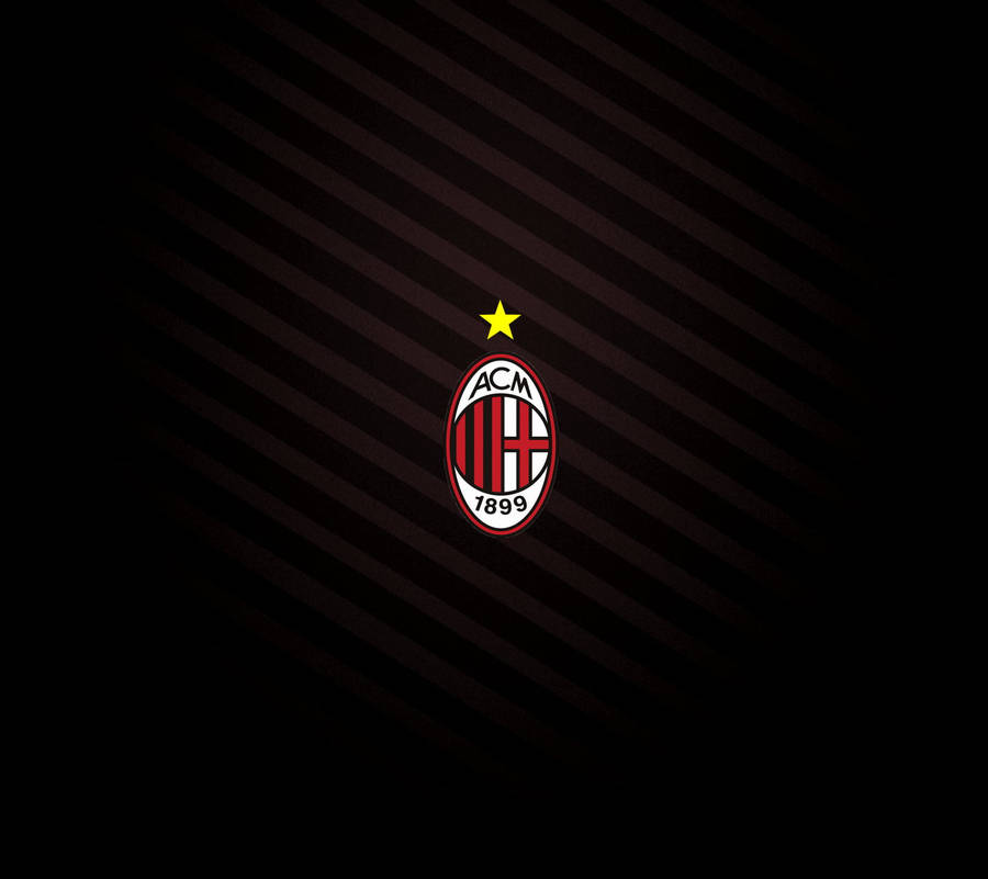 Ac Milan Logo With Star Wallpaper