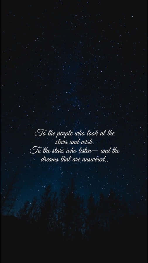 Acotar Quote Stars Dark Blue Wallpaper