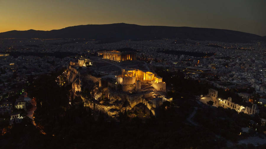 Acropolis Ruins In Athens Wallpaper