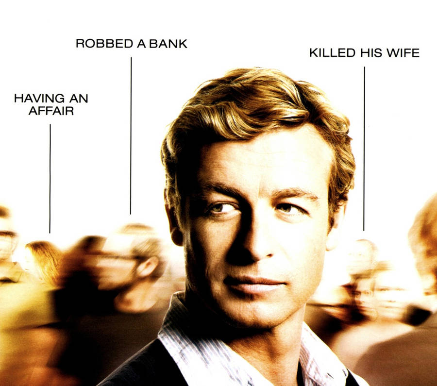 Actor Simon Baker For The Mentalist Wallpaper