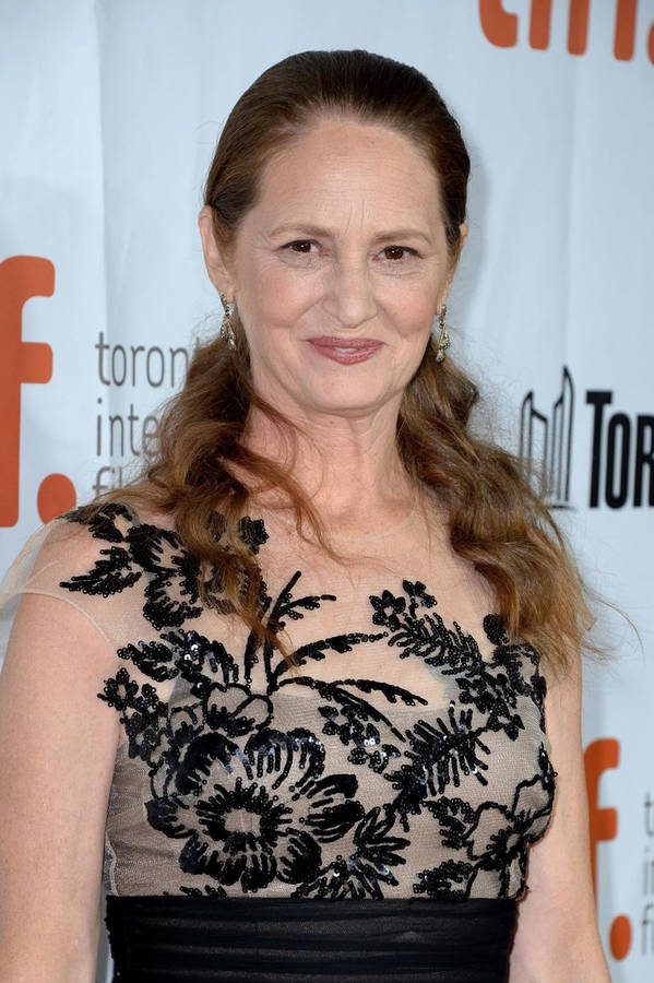 Actress Melissa Leo Black Floral Dress Wallpaper