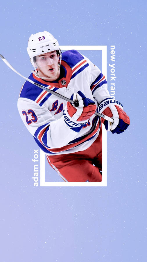 Adam Fox New York Rangers Light Blue Fan Art Wallpaper