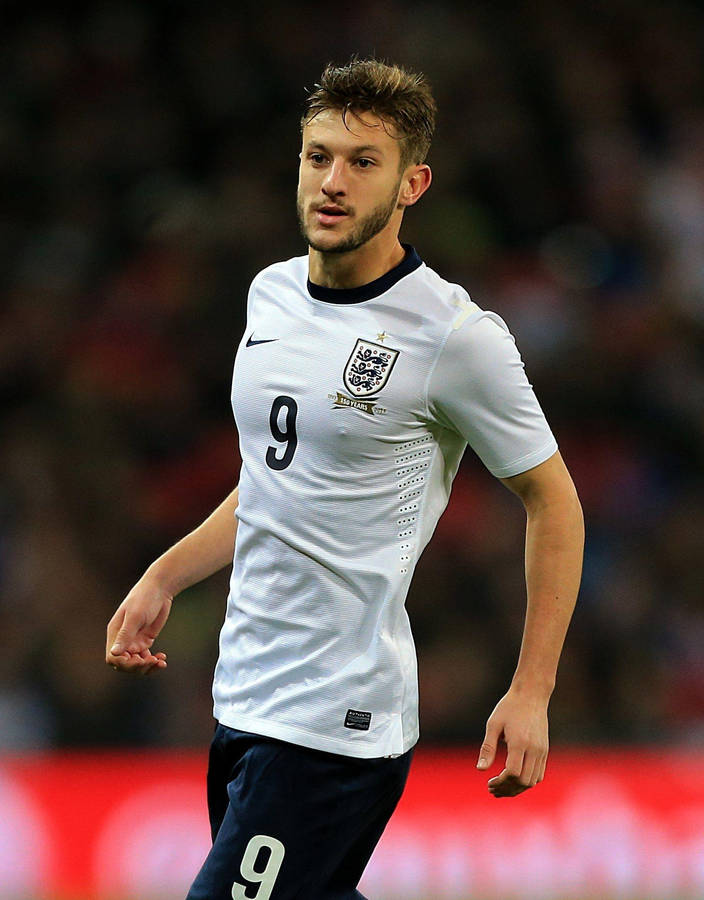 Adam Lallana Wearing England Kit Wallpaper