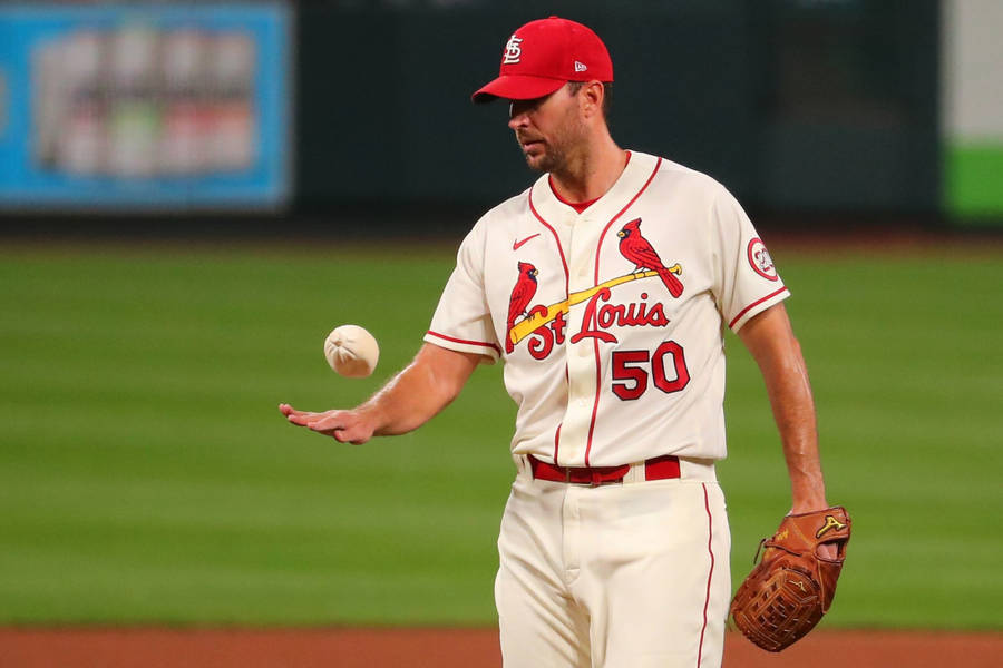 Adam Wainwright With Rosin Bag Wallpaper