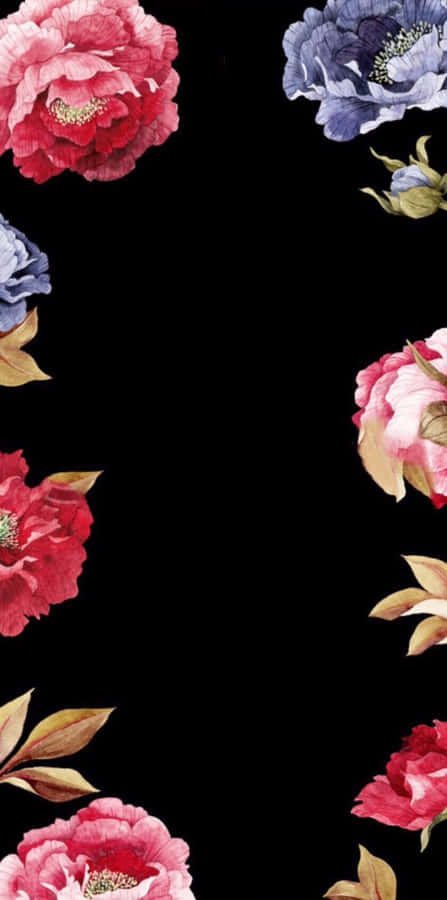 Add A Touch Of Darkness To Your Home With A Dark Flower Aesthetic Wallpaper