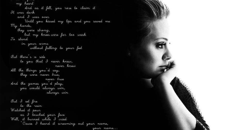 Adele Set Fire To The Rain Wallpaper