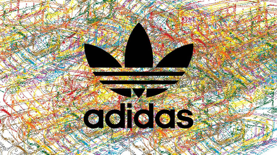 Adidas Logo Colorful Strokes Wallpaper