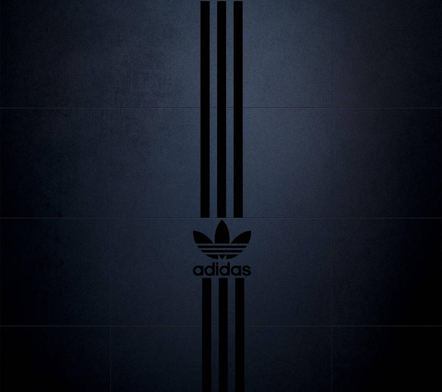 Adidas Logo In Matte Black Wallpaper