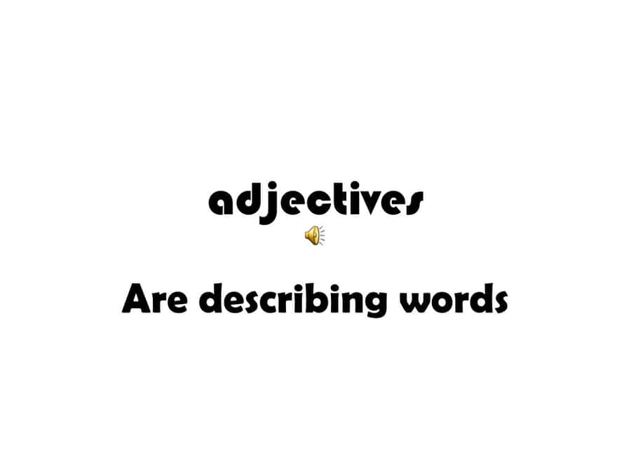 Adjectives Describing Words Graphic Wallpaper