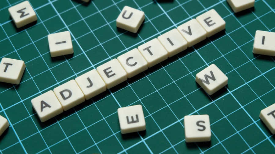 Adjectives Scrabble Tiles Wallpaper