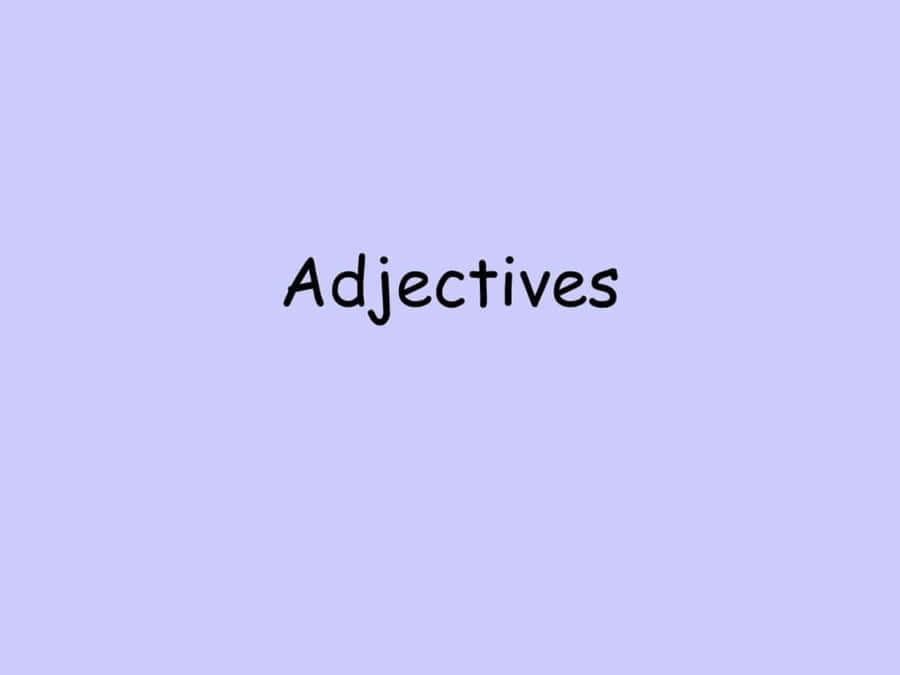 Adjectives Simple Purple Background Wallpaper