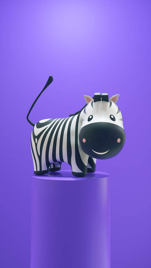 Adorable 3d Zebra Phone Wallpaper Wallpaper