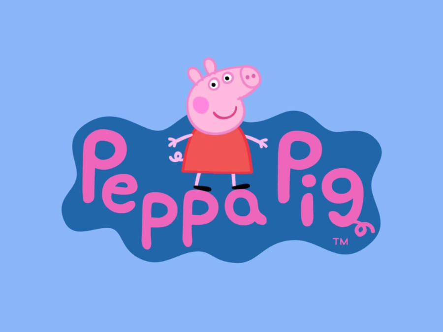 Adorable And Colorful Peppa Pig Tablet Design Wallpaper