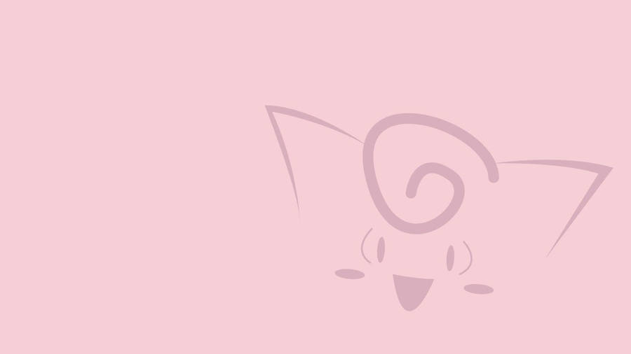 Adorable Clefairy Face Art Wallpaper