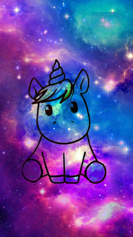 Adorable Glitter And Unicorns Wallpaper