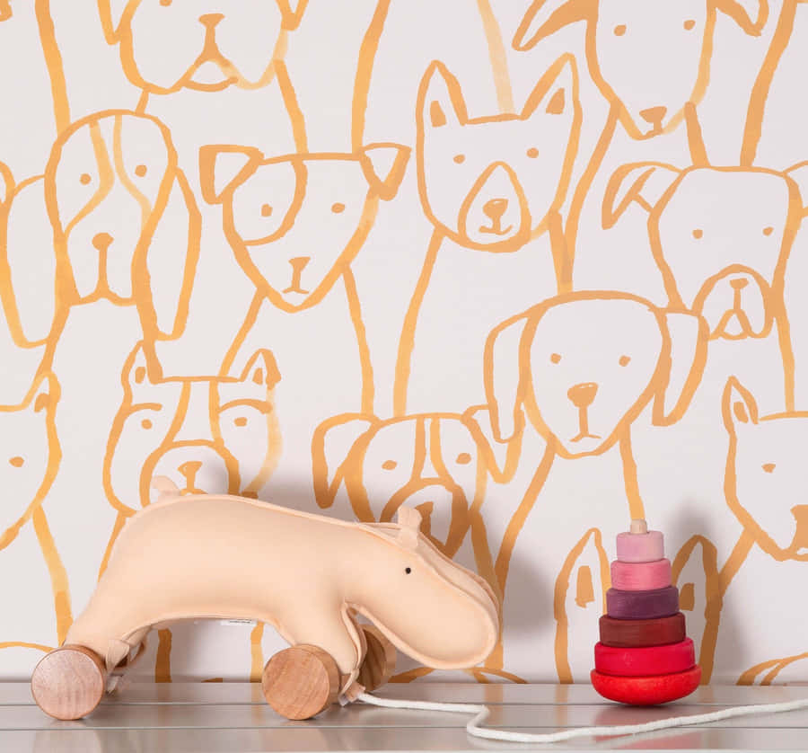 Adorable Pink Puppies Wallpaper