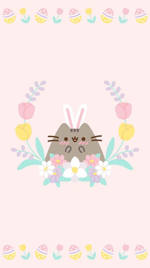 Adorable Pusheen Taking A Cat Nap Wallpaper