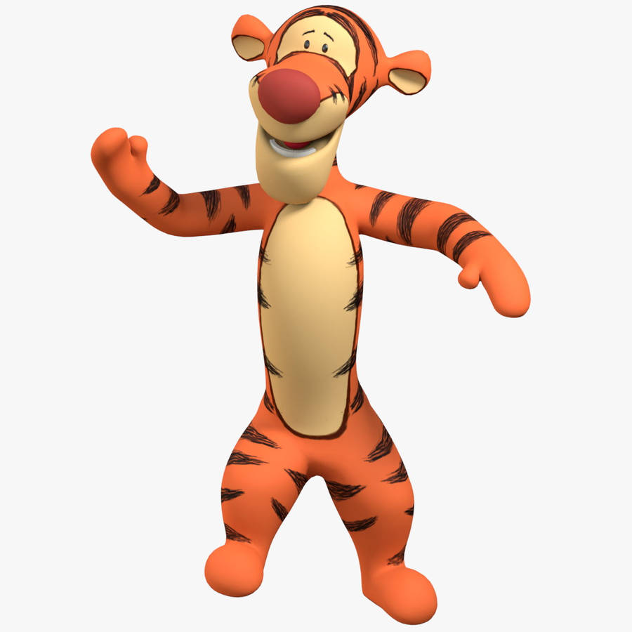 Adorable Tigger 3d Phone Wallpaper