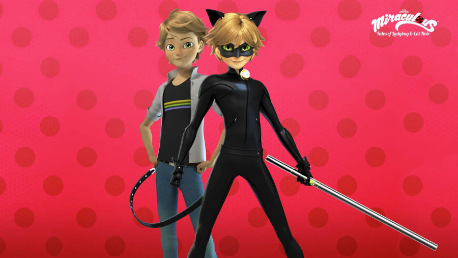 Adrien Agreste And Cat Noir Wallpaper