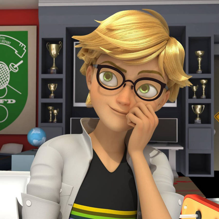 Adrien Agreste Eyeglasses Wallpaper