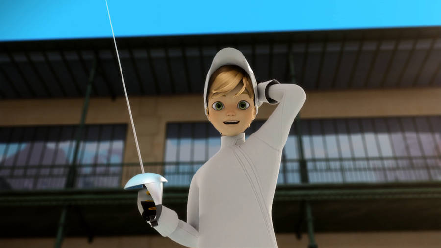 Adrien Agreste Fencing Outfit Wallpaper