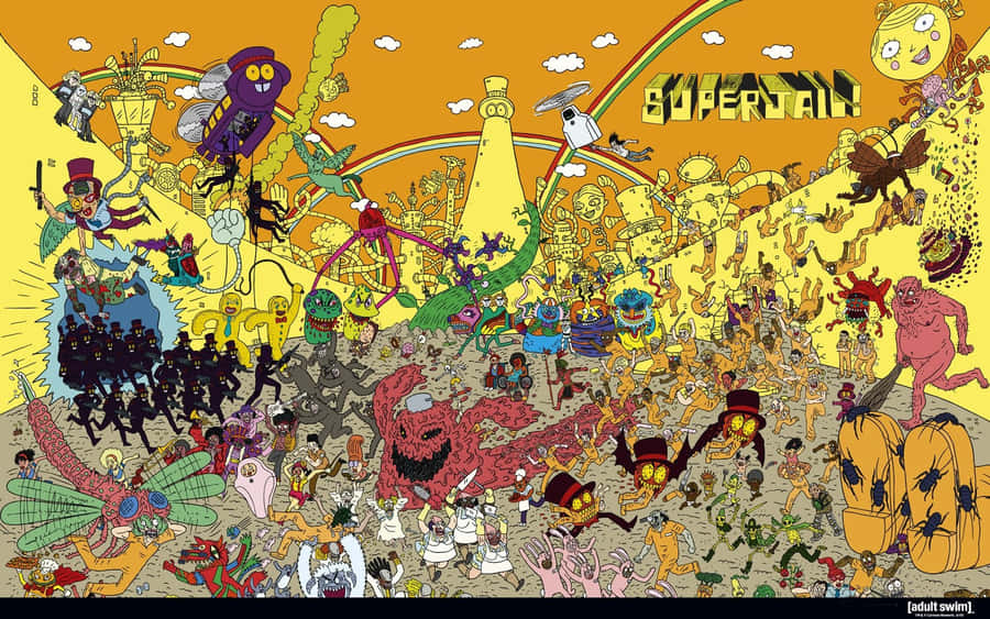 Adult Swim Superjail Montage Art Wallpaper