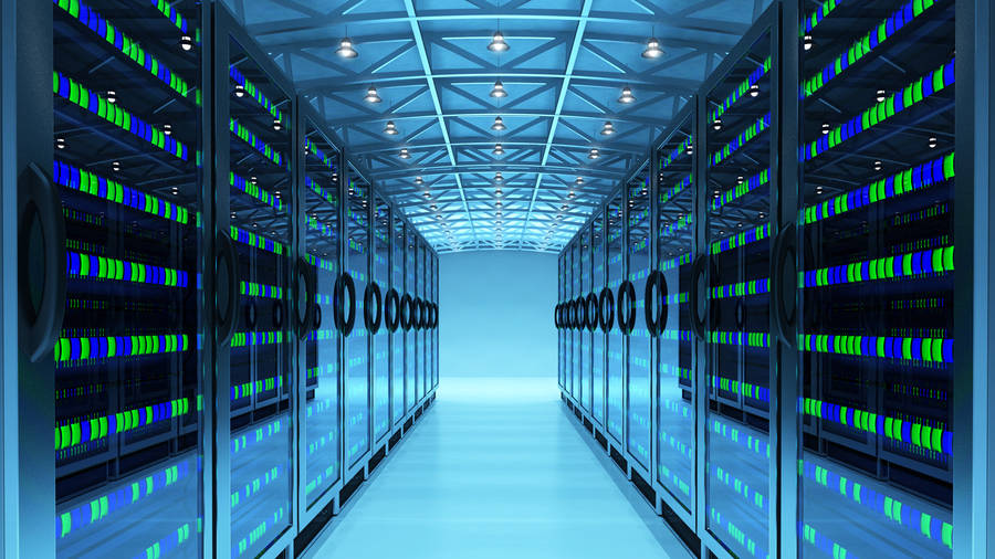 Advanced Technology In Modern Data Center Wallpaper