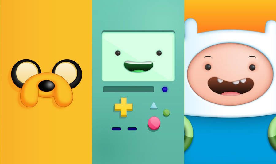 Adventure Time Finn, Jake And Bmo Wallpaper