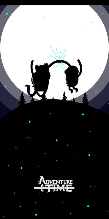 Adventure Time Finnand Jake Silhouette Wallpaper