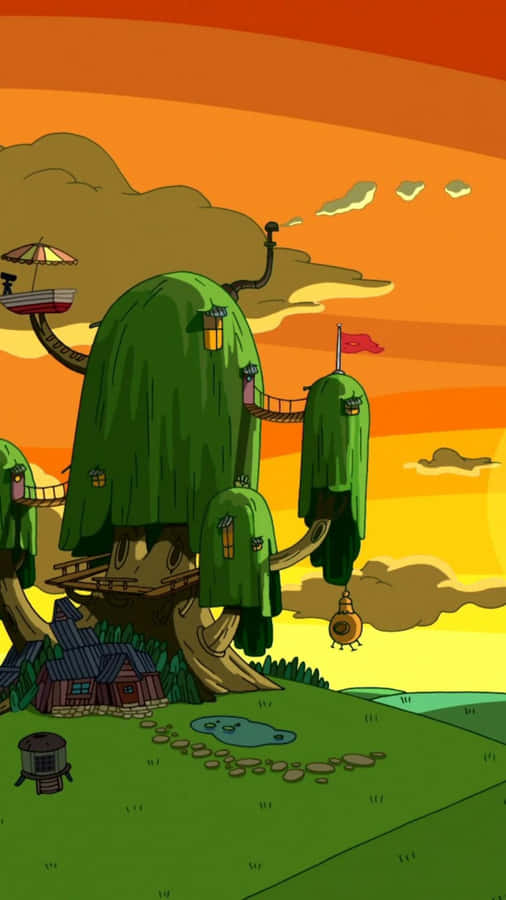 Adventure Time Home Iphone Wallpaper