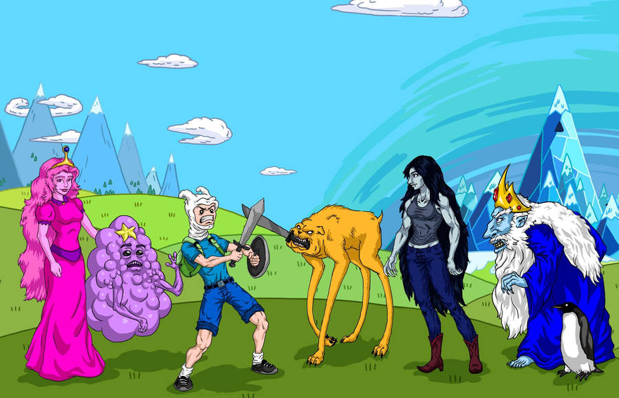 Adventure Time Main Characters Fan Art Wallpaper