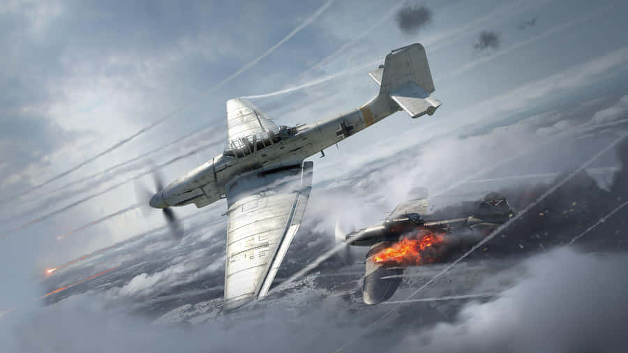 Aerial_ Combat_ Showdown_ War Thunder Wallpaper