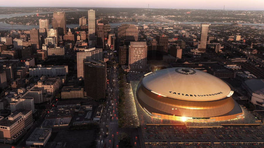 Aerial Shot Of New Orleans Superdome Wallpaper