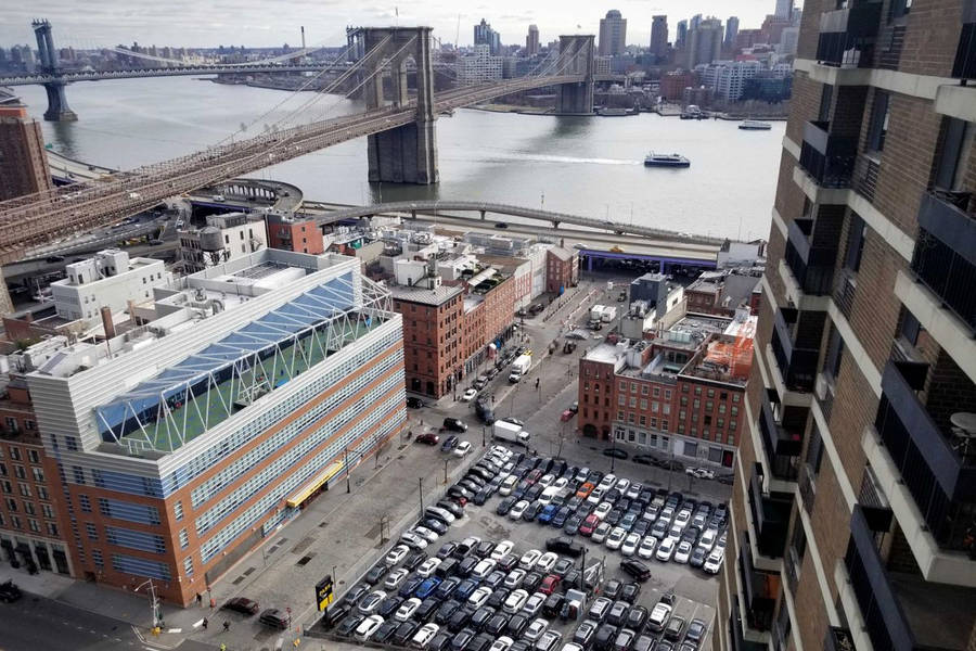 Aerial Shot South Street Seaport Wallpaper