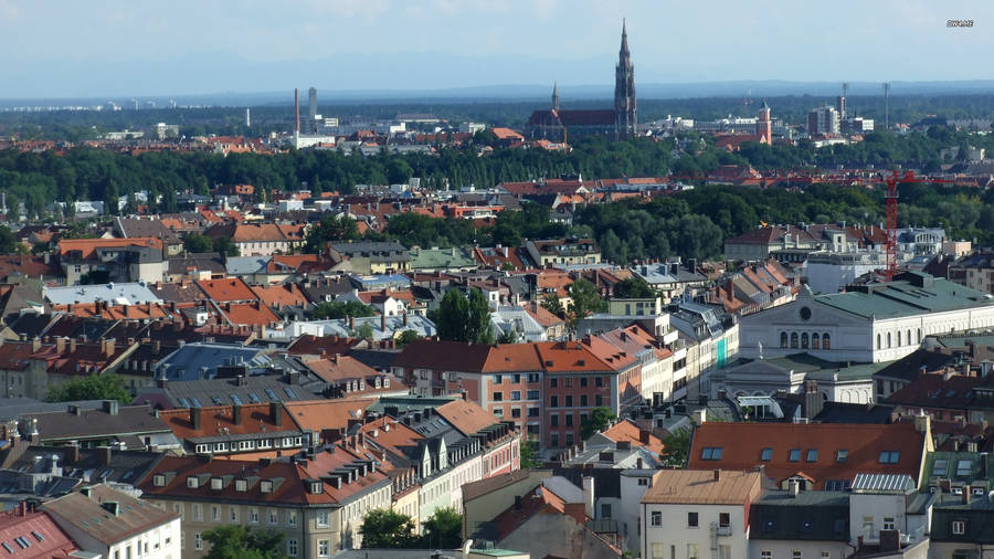 Aerial View Munich City Wallpaper