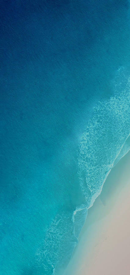 Aerial View Of Ocean Ios 12 Wallpaper