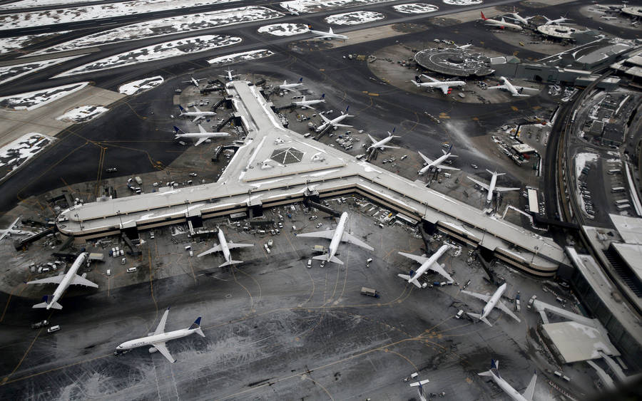 Aerial View Of The Airport Wallpaper