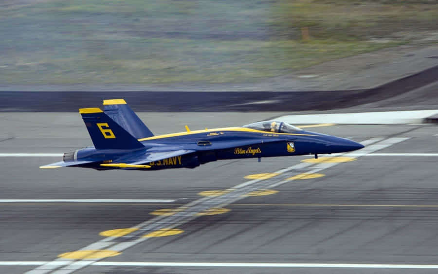 Aerial View Of The Blue Angels Jet Team In Formation Wallpaper
