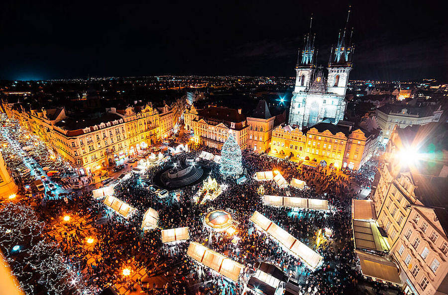 Aerial View Of The City Wallpaper